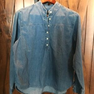 JCrew Denim Long Sleeve Shirt Size Large